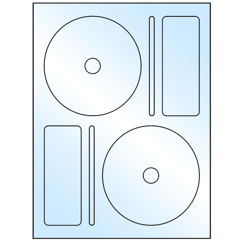 4.656" x 4.656" White Premium High Gloss Sheet Labels