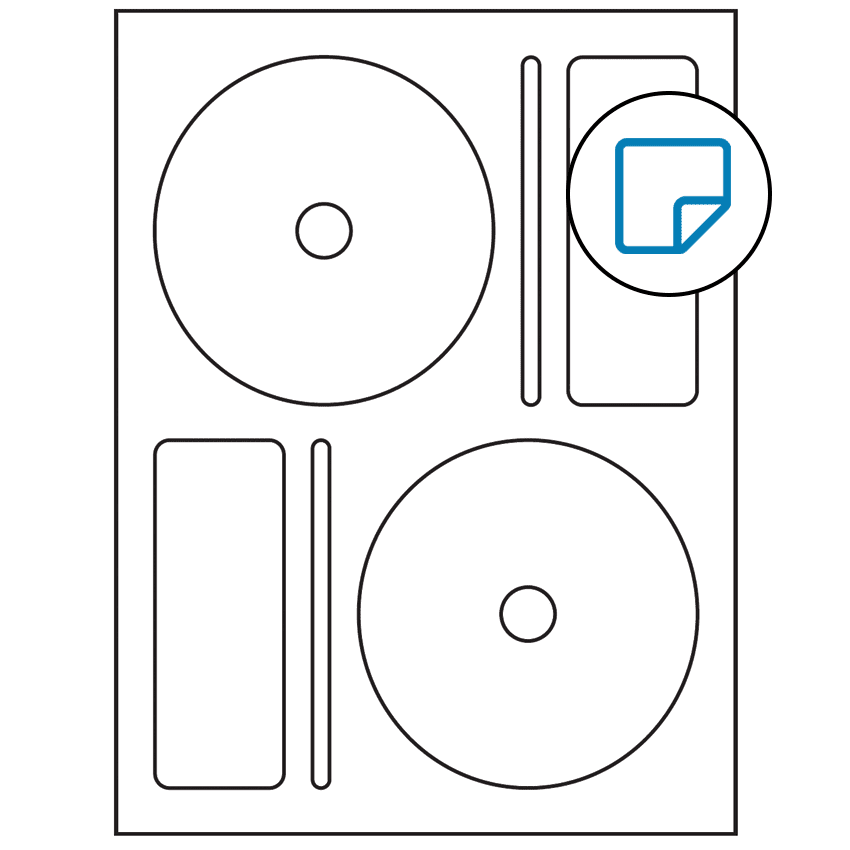 4.656" x 4.656" White Sheet Labels - Removable Adhesive