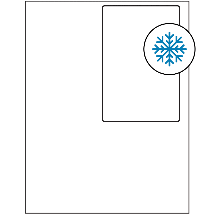 4" x 6" White Rectangular Sheet Labels - Freezer Grade Adhesive