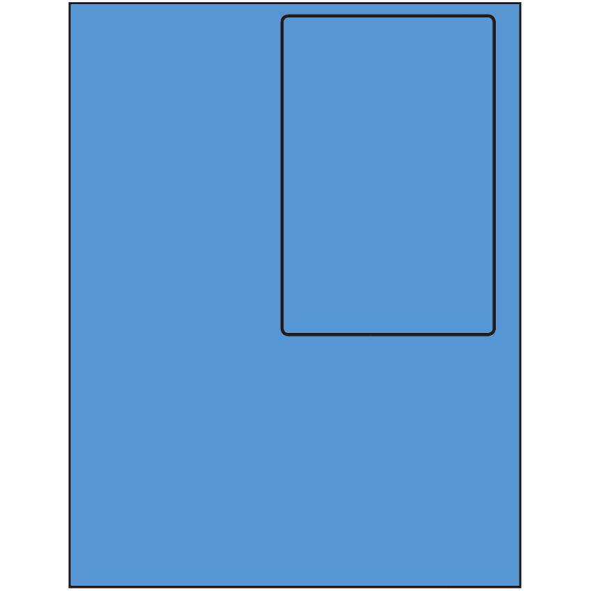 4" x 6" Fluorescent Blue Rectangular Sheet Labels