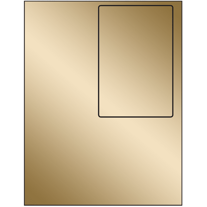 4" x 6" Gold Foil Rectangular Sheet Labels