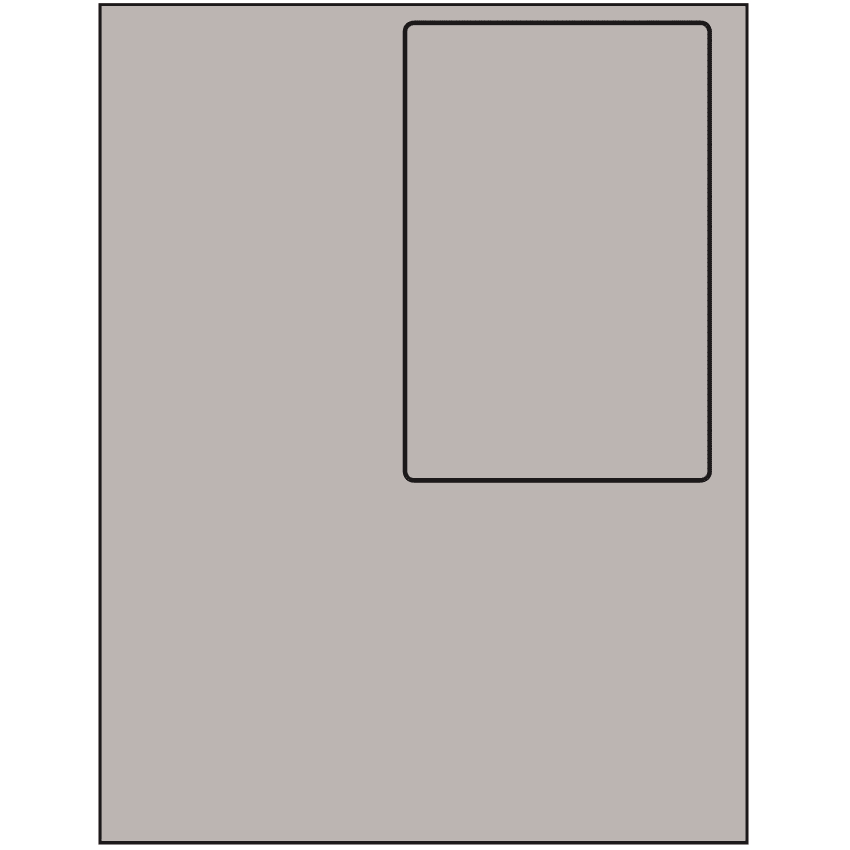 4" x 6" Gray Rectangular Sheet Labels