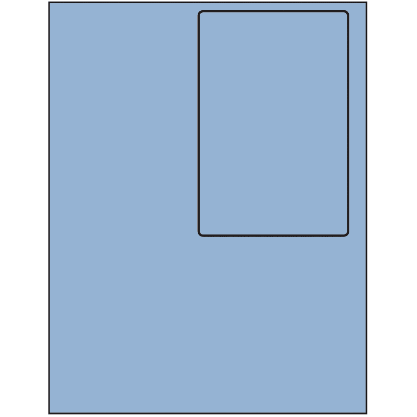 4" x 6" Pastel Blue Rectangular Sheet Labels