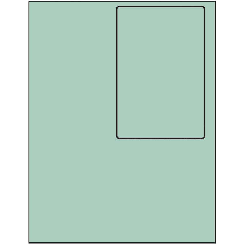 4" x 6" Pastel Green Rectangular Sheet Labels