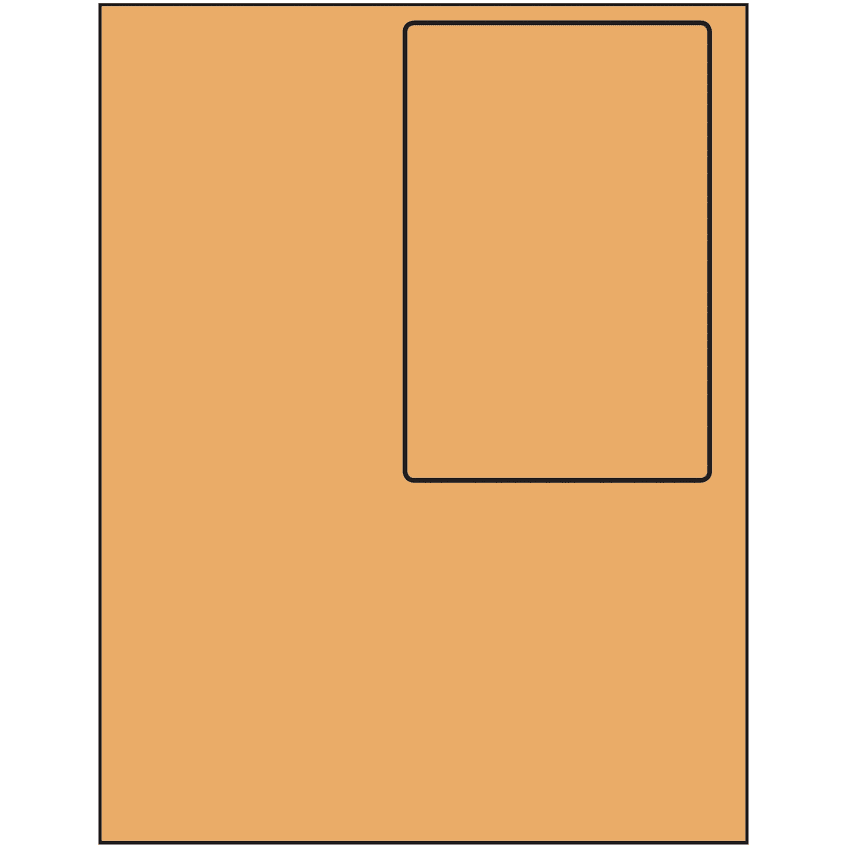 4" x 6" Pastel Orange Rectangular Sheet Labels