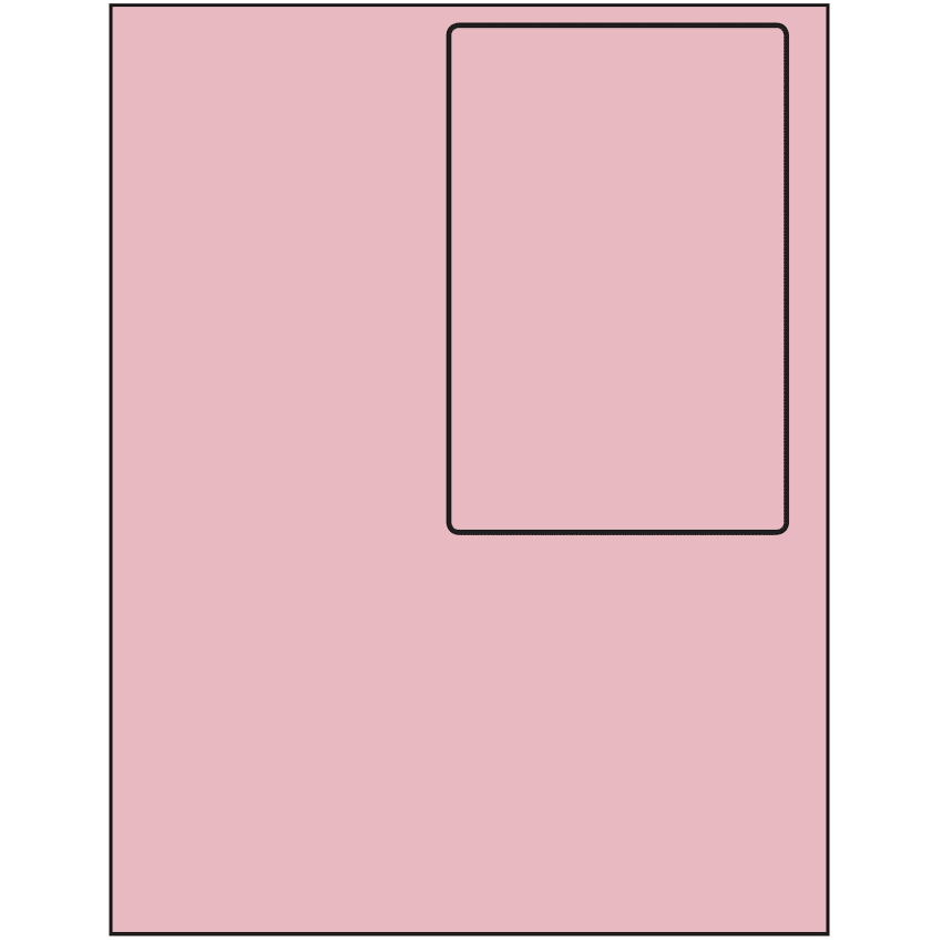 4" x 6" Pastel Pink Rectangular Sheet Labels