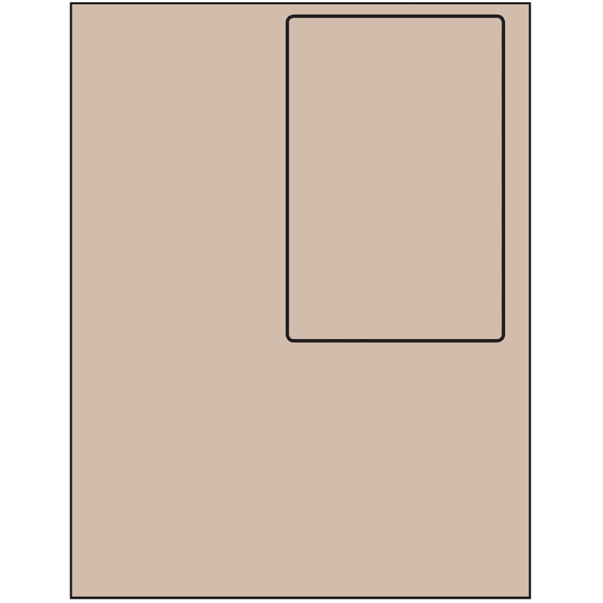 4" x 6" Pastel Tan Rectangular Sheet Labels