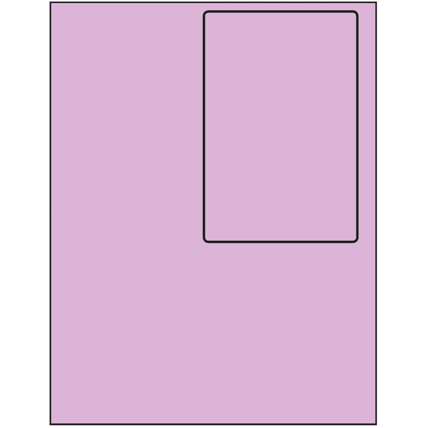 4" x 6" Pastel Purple Rectangular Sheet Labels