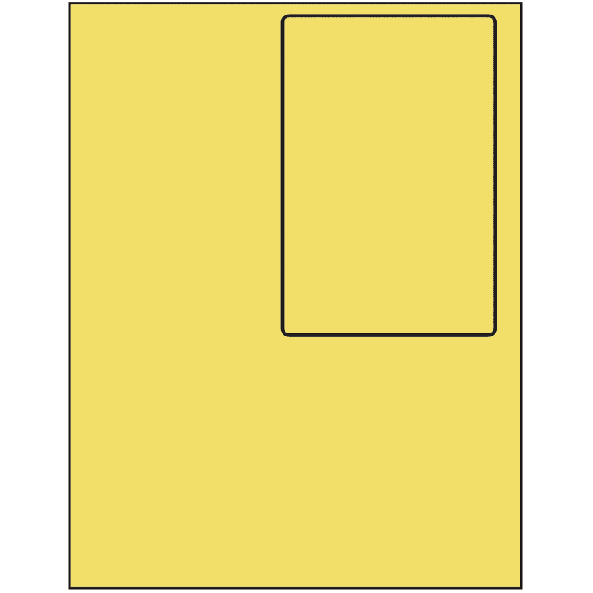 4" x 6" Pastel Yellow Rectangular Sheet Labels