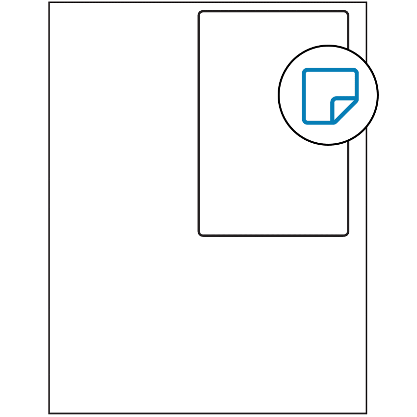 4" x 6" White Rectangular Sheet Labels - Removable Adhesive