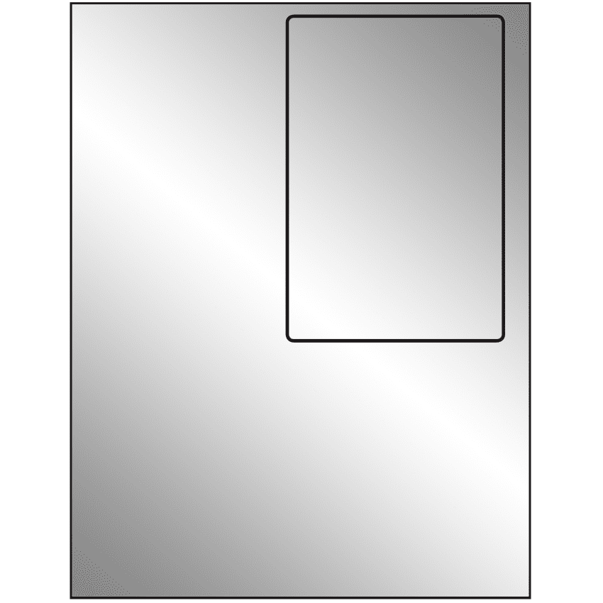 4" x 6" Silver Foil Rectangular Sheet Labels