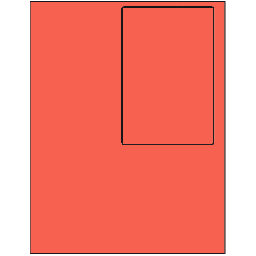 4" x 6" Red Rectangular Sheet Labels
