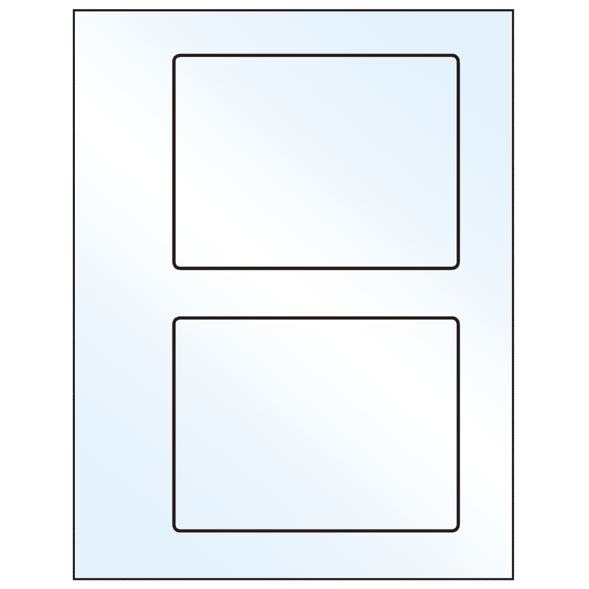5.5" x 4.125" Crystal Clear Rectangular Sheet Labels