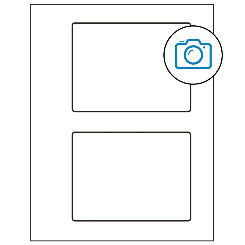 5.5" x 4.125" Photo Gloss Rectangular Sheet Labels
