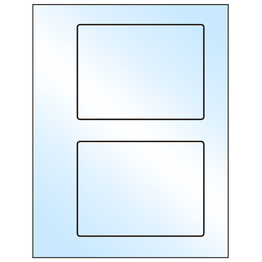 5.5" x 4.125" White Premium High Gloss Rectangular Sheet Labels