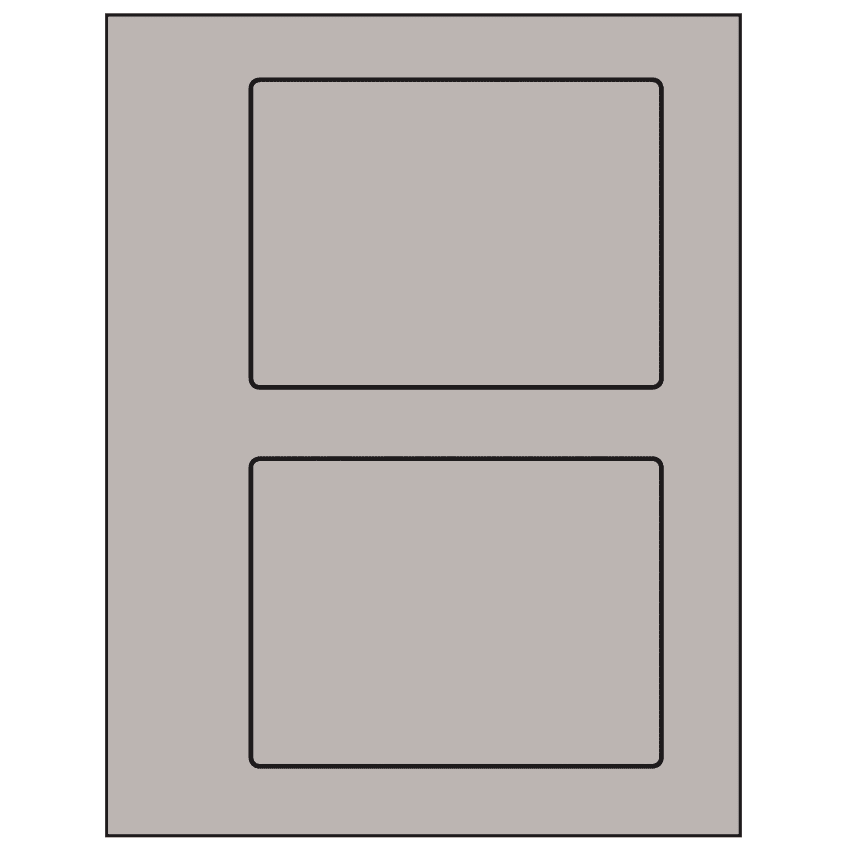 5.5" x 4.125" Gray Rectangular Sheet Labels
