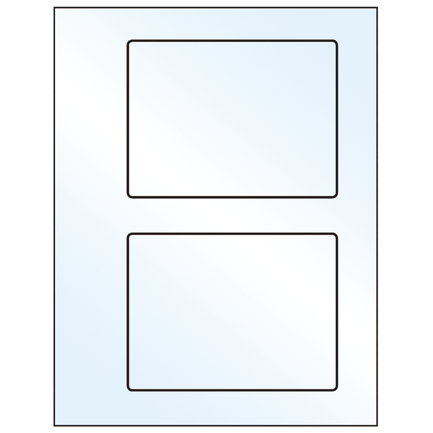 5.5" x 4.125" White Mid Gloss Rectangular Sheet Labels