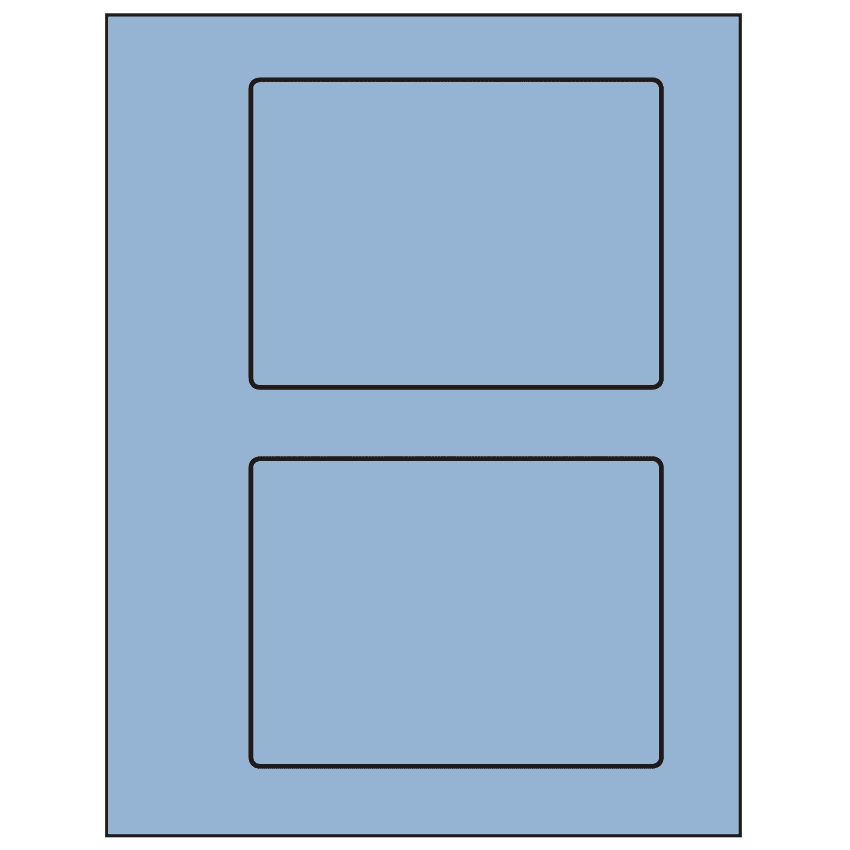 5.5" x 4.125" Pastel Blue Rectangular Sheet Labels