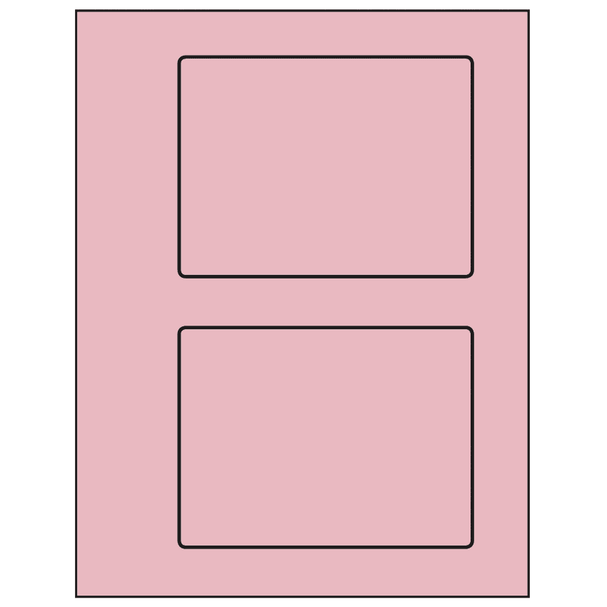 5.5" x 4.125" Pastel Pink Rectangular Sheet Labels