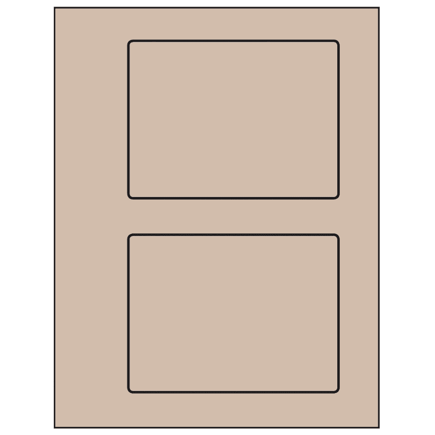 5.5" x 4.125" Pastel Tan Rectangular Sheet Labels