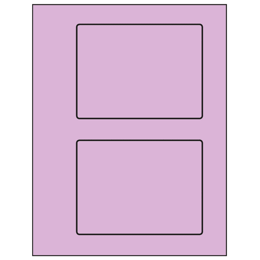 5.5" x 4.125" Pastel Purple Rectangular Sheet Labels