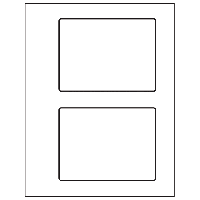 5.5" x 4.125" White Rectangular Sheet Labels