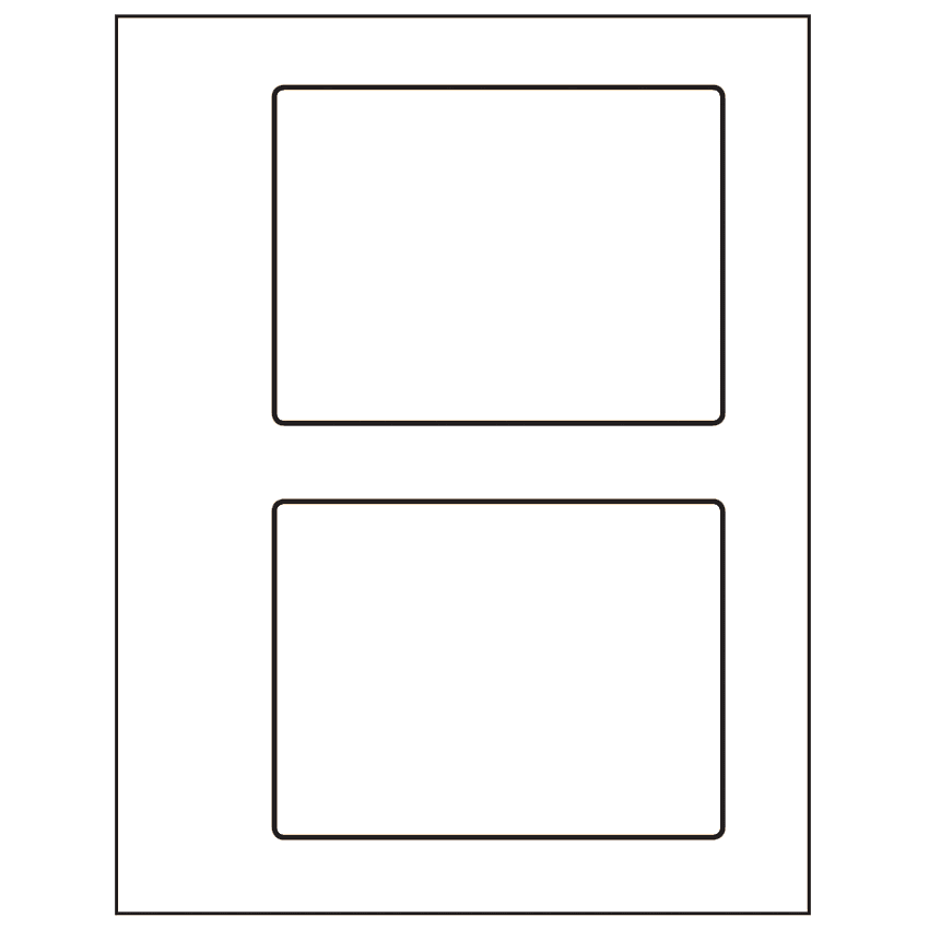 5.5" x 4.125" White Polyester Rectangular Sheet Labels