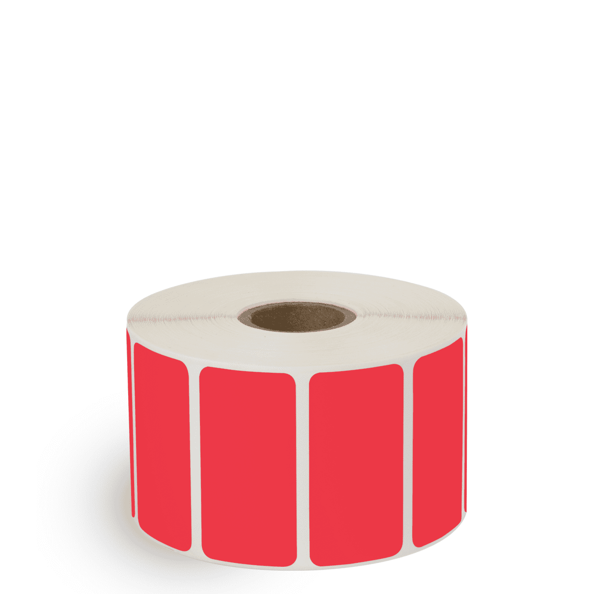 2" x 1" Red - Direct Thermal Labels - 1" Core - Acrylic