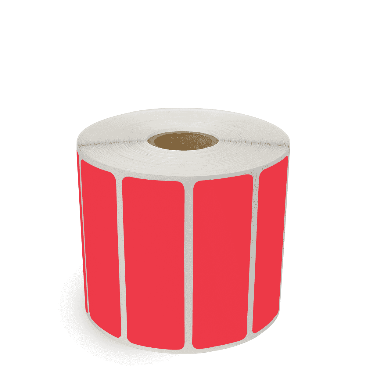 3" x 1" Red - Direct Thermal Labels - 1" Core - Acrylic