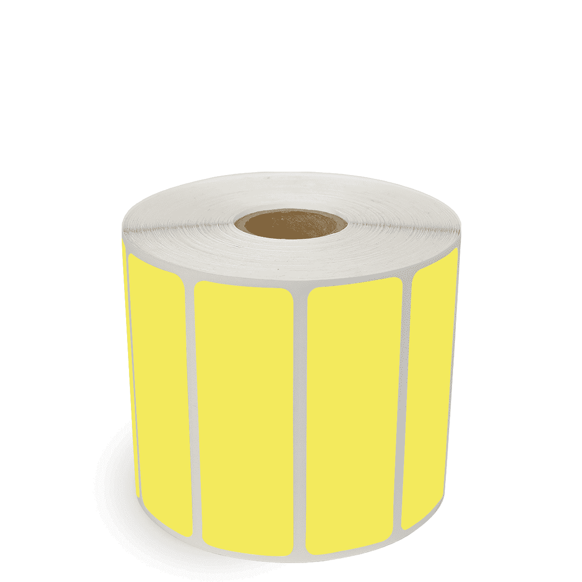 3" x 1" Yellow - Direct Thermal Labels - 1" Core