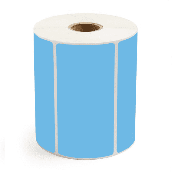 3" x 2" Dark Blue - Direct Thermal Labels - 1" Core - Acrylic