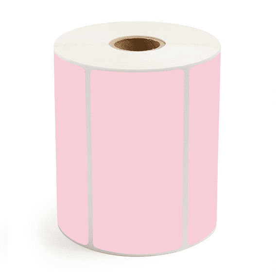 3" x 2" Pink - Thermal Transfer Labels - 1" Core - Freezer Grade Adhesive