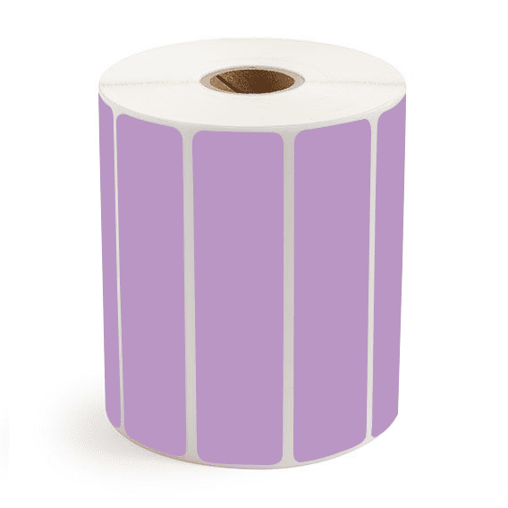 4" x 1" Grape - Thermal Transfer Labels - 1" Core - Removable Adhesive