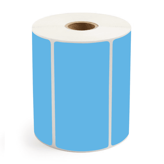 4" x 2" Dark Blue - Thermal Transfer Labels - 1" Core - Freezer Grade Adhesive