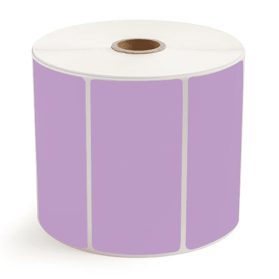 4" x 2" Grape - Thermal Transfer Labels - 1" Core / 5" Outer Diameter - Acrylic
