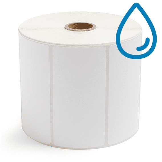 4" x 2" Polypropylene - Direct Thermal Labels - 1" Core / 5" Outer Diameter