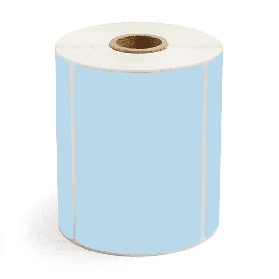 4" x 3" Blue - Thermal Transfer Labels - 1" Core - Removable Adhesive