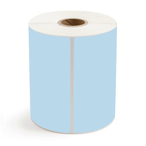 4" x 4" Blue - Thermal Transfer Labels - 1" Core - Removable Adhesive