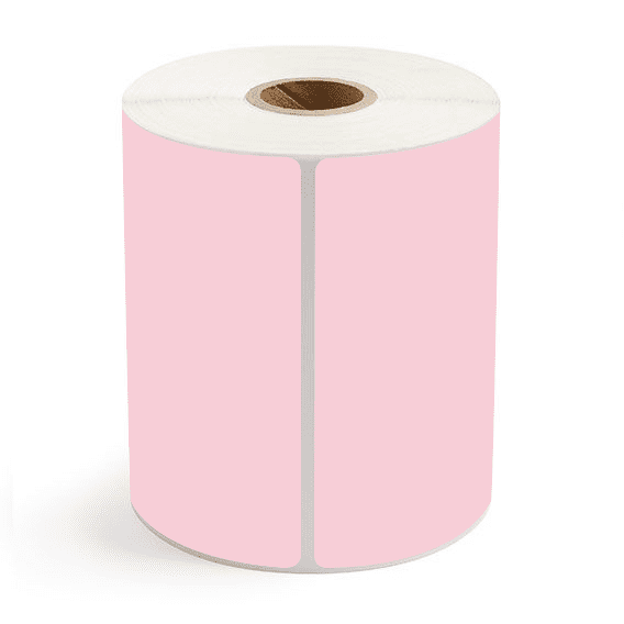 4" x 4" Pink - Direct Thermal Labels - 1" Core - Removable Adhesive
