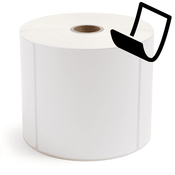 4" x 4" Blockout - Thermal Transfer Labels - 1" Core / 5" Outer Diameter - Acrylic