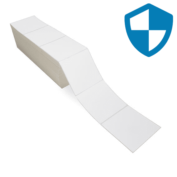 4" x 4" Top Coated - Direct Thermal Labels - Fanfold - Freezer Grade Adhesive