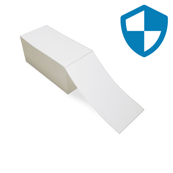 4" x 8" Top Coated - Direct Thermal Labels - Fanfold - Freezer Grade Adhesive