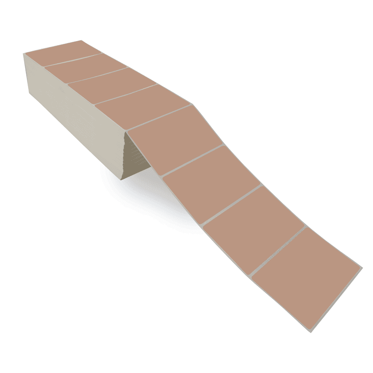 5" x 3" Brown - Thermal Transfer Labels - Fanfold