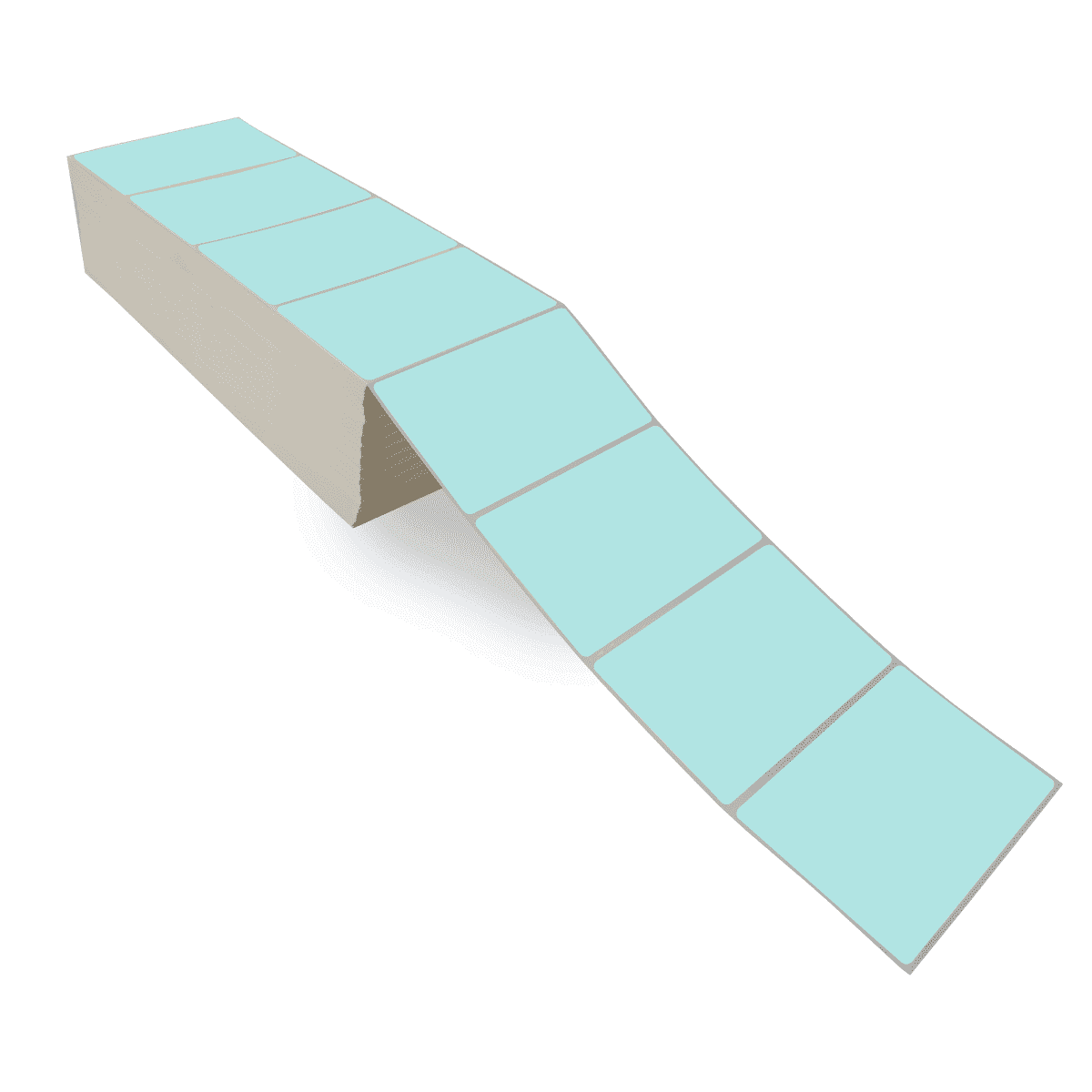 5" x 3" Green - Thermal Transfer Labels - Fanfold - Freezer Grade Adhesive