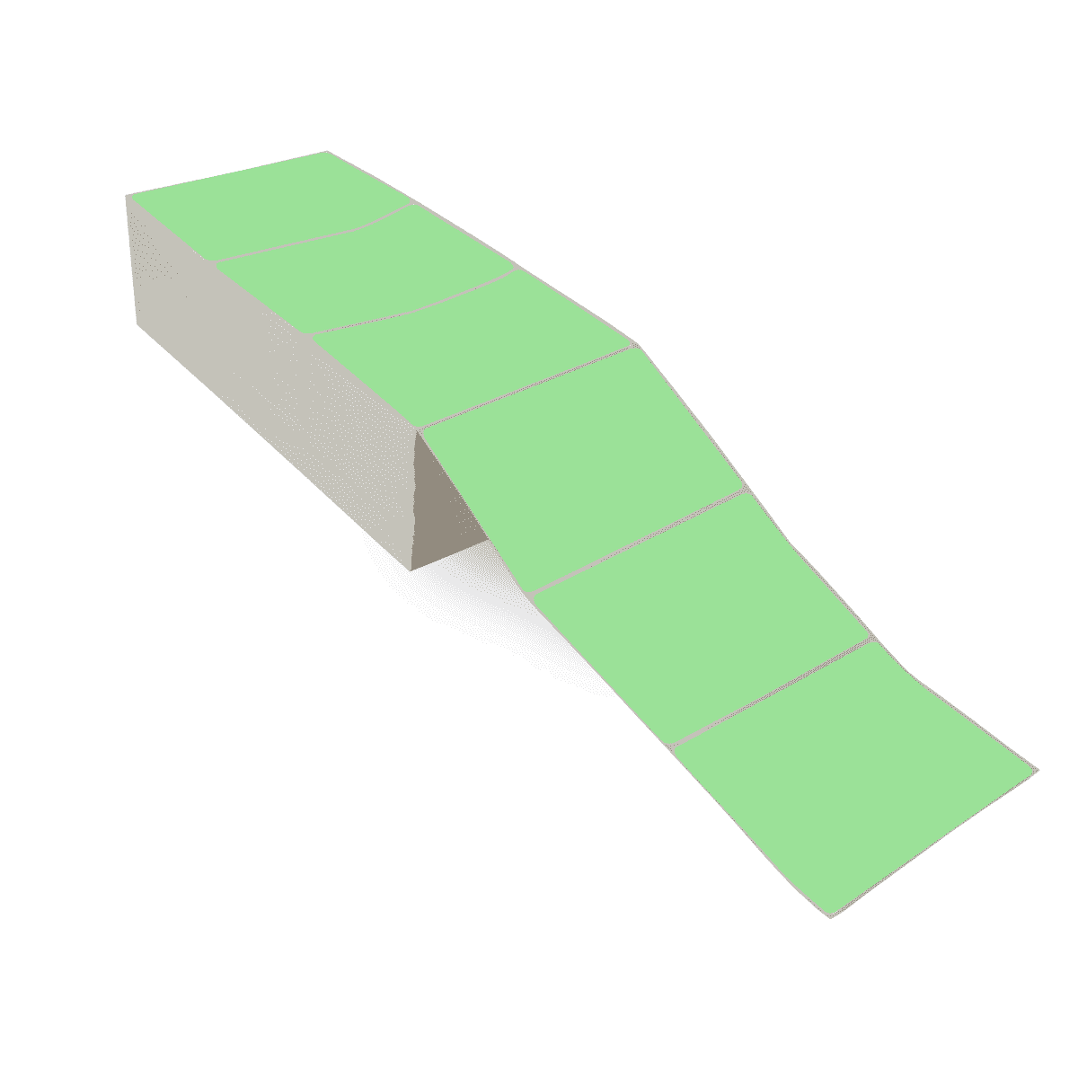 6" x 4" Fluorescent Green - Direct Thermal Labels - Fanfold - Removable Adhesive