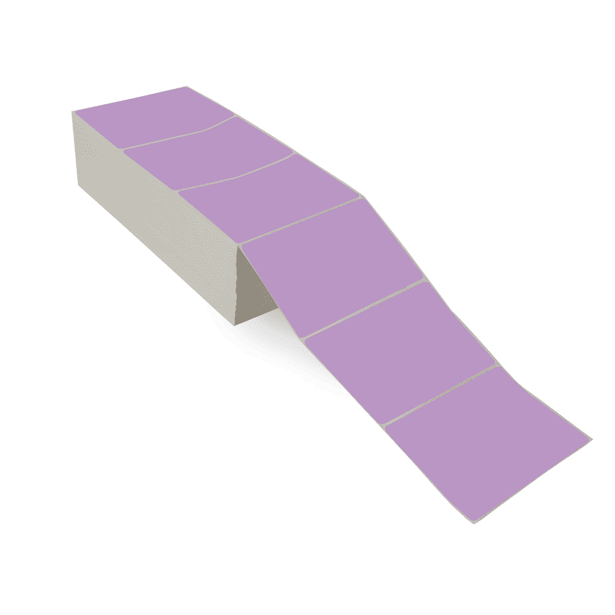 6" x 4" Grape - Direct Thermal Labels - Fanfold - Freezer Grade Adhesive