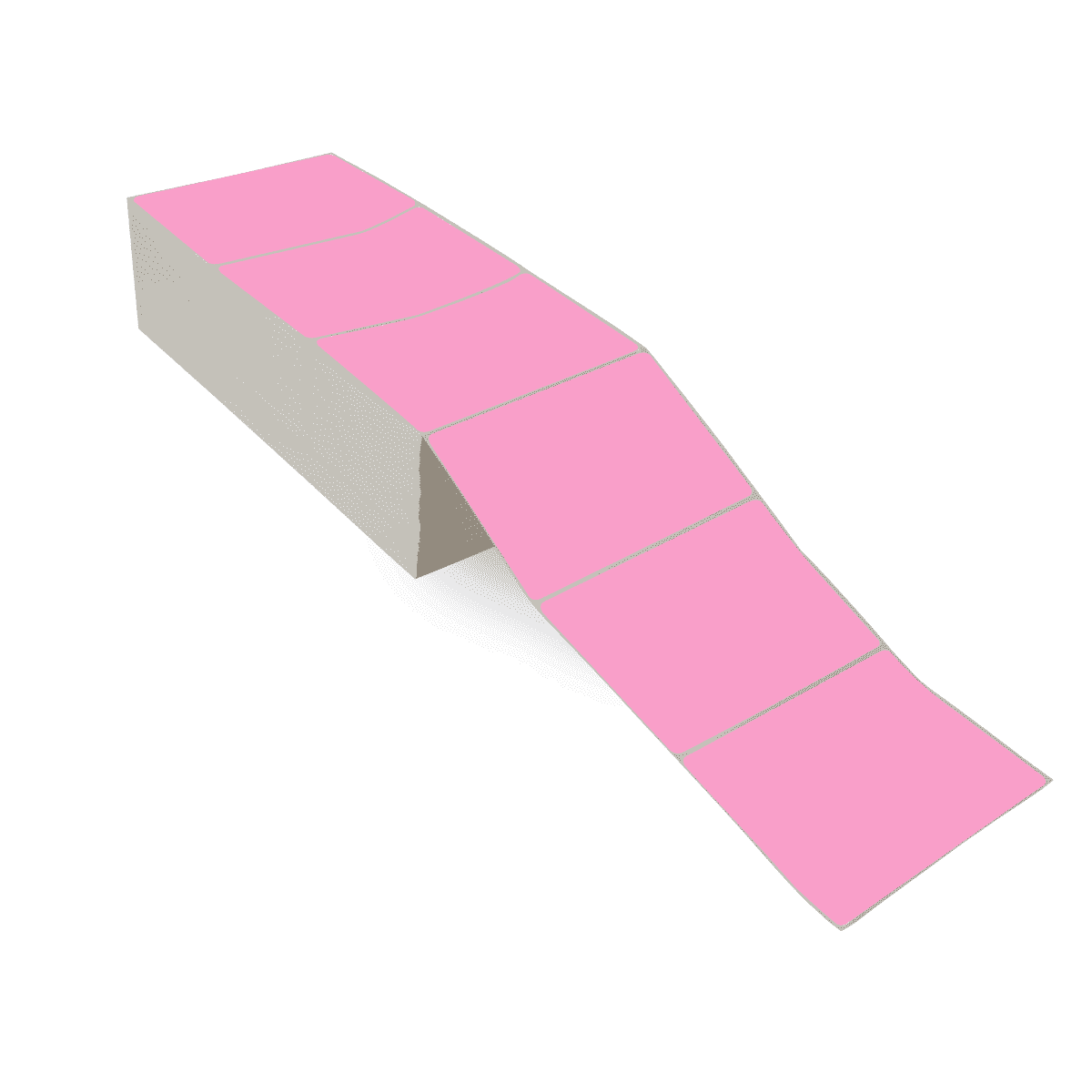 6" x 4" Hot Pink - Direct Thermal Labels - Fanfold - Freezer Grade Adhesive