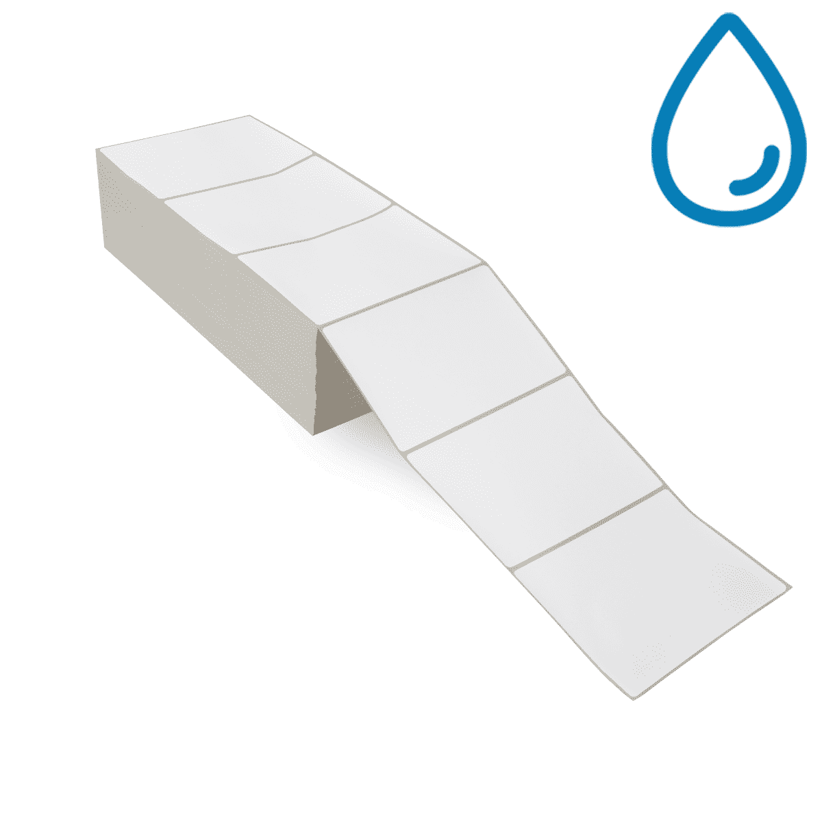 6" x 4" Polypropylene - Thermal Transfer Labels - Fanfold - Freezer Grade Adhesive