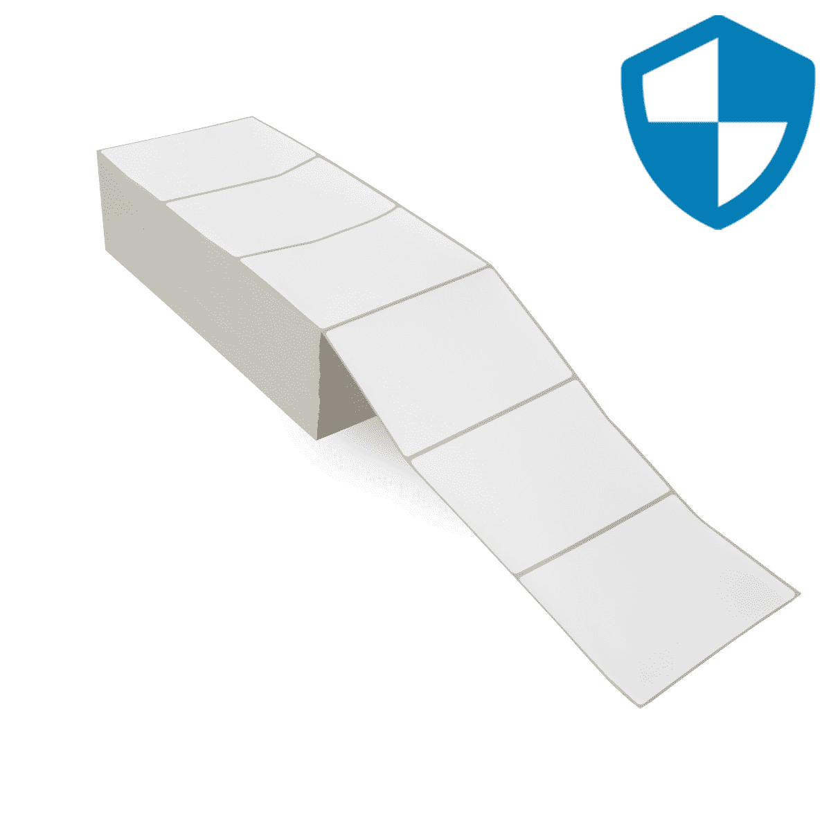 6" x 4" Top Coated - Direct Thermal Labels - Fanfold - Removable Adhesive