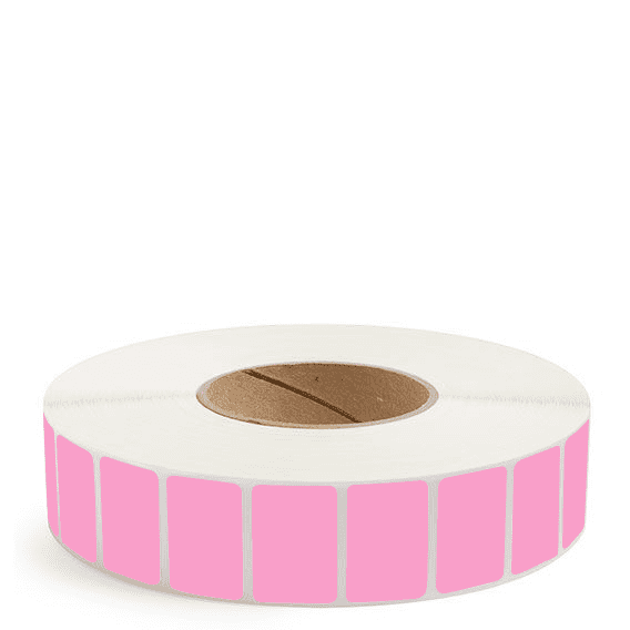 1.5" x 1" Hot Pink - Thermal Transfer Labels - 3" Core